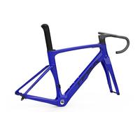 700C 49/52/54/56cm Cadre De Vélo De Route Carbone En Fibre De Carbone Avec Fourche De Frein Cadre À Freins À Disque Avant 12x100mm Arrière 12x142mm(Blue3,54cm)