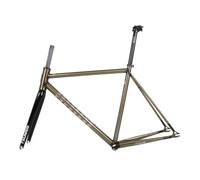 700C Cadre De Vélo À Pignon Fixe 50 52 55 58CM Frein À C 100/120mm QR | Cadre De Vélo de piste en acier Cr-Mo avec fourche en carbone, max 700Cx25C, BB fileté 68mm