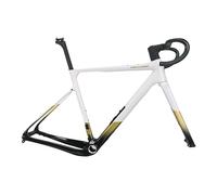 700C Carbone Cadre De Vélo De Route 49/52/55/58cm Cadre De Course Frein À Disque 100mm/142mm Cadre À Axe Traversant Guidon Routage Interne(Bend handle 400x90,49cm)