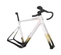700C Carbone Cadre De Vélo De Route 49/52/55/58cm Cadre De Course Frein À Disque 100mm/142mm Cadre À Axe Traversant Guidon Routage Interne(Bend handle 400x90,49cm)