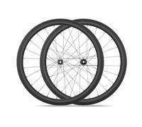 700C Fibre Carbone Roues De Route 28/32/35/38/42/45/50/55/60/65mm Axe Traversant Center Lock Frein À Disque Moyeux 24H pour Cassette 8-12 Vitesses(45MM)