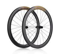700C Fibre De Carbone Paire De Roues pour Vélo De Route Axe Traversant Center Lock Frein À Disque Moyeux 24H pour Cassette 8-11 Vitesses Hauteur 40/45/50/60mm(40MM)