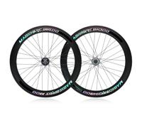 700C Paire De Roues De Vélo À Pignon Fixe 40mm/60mm Jantes en Alliage D'aluminium Frein V-Brake Roues Avant Et Arrière 100/120mm pour Vitesse Unique(Front+Rear,60mm)