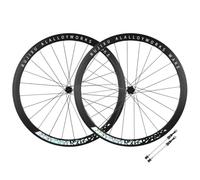 700c Paire De Roues Vélo Route Jantes ALU 7-12 Vitesses Cassette 36T Cliquet Moyeu 100/135mm Roue À Dégagement Rapide Frein Disque(Multi-Colored,40mm)