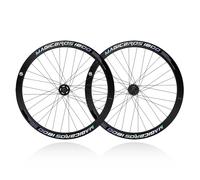 700C Pignon Fixe Paire De Roues Alliage D'aluminium Jante Hauteur 40/60 Mm Vitesse Unique Piste De Course Roue Avant/arrière De Vélo 100/120 Mm Frein V-Brake Roulements Moyeux(Rear＋Front,40mm)