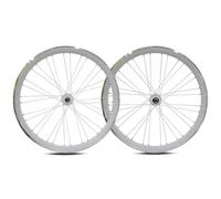 700c Pignon Fixe Paire De Roues De Vélo 40 Mm À Roue Avant Et Arrière 13 Dents 32/36H Rayons Pignon Unique Jeu De Roues Frein V-Brake for Enfants Vélos Pliants BMX(Bianco)