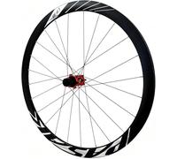 700C Road Bike Front Wheel Disc Brake Quick Release 9X100mm/10X135mm Rear 24H Hubs Support 8-9-10-11 12 Speed(Red,Rear)