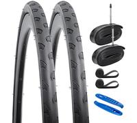 700C Route Vélo pneus 700X28C/28-622 and 700C Vélo Chambre à air Presta Valve with Compatible Vélo pneus 700x26C 700x27C 700x28C 700x29C 700x30C Bike pneus and Chambre à air-2-PCS (Y-1289)