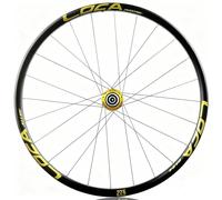 700C Vélos De Route Roue Avant Dégagement Rapide 9x100mm/10x135mm Frein À Disque Roue Arrière Moyeux 24H pour Cassette 8/9/10/11/12 Vitesses(Gold,Rear)
