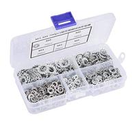 700pcs Rondelles de Blocage Plat de Rondelles de Verrouillage Dentelées Galvanisées Joint Denté Outil de Fixation M3 M4 M5 M6 M8, Anneau de retenue du joint, Anneau De Retenue