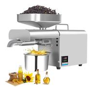 700W Presse à huile bio,3-6 kg/h,inox 304,Presse 40-300°C, 24 h,Presse à huile automatique,Presse à huile pour maison,Pourlin,arachides,ricin,chanvre,périlla,colza,sésame