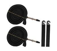 700x23c Chambre à Air Presta Valve 700c Chambre à Air de Vélo en Caoutchouc Butyle Absorption des Chocs Durable pour Vélos de Route VTT 2 Pack avec 2 Démonte-Pneus (700X23C FA Bouche 48)