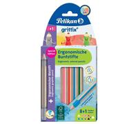 [701334] Pelikan Crayon de couleur griffix, étui carton 8 + 1