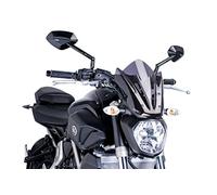 7015 - accessoire de pare-brise à main en forme de dôme naked new generation compatible avec Y.A.M.A.H.A. mt-07 2014-2017 COULEUR FUMÉ FONCÉ