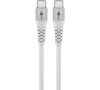 [70194] Goobay Câble Textile USB-C™ Super-Soft 2 m Blanc