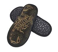 702 Chaussons Intérieur Tatouage De Scorpions Pantoufles À L' Hôtel Confortable Pantoufles Bureau Antidérapant Pantoufles D'Hiver Femme Pour L'ExtéRieur Homme Femme L