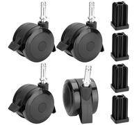 70360 Roues à roulement à billes verrouillables pour barbecue avec kit d’insertion - Pièces de rechange pour Weber Spirit Series 2009-2012, Genesis Series 2007-2011, et Summit Series Barbecues à gaz