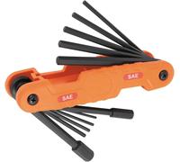 70550 Jeu De Clés Hexagonales,11 Tailles Sae,Clé Allen Pliante Robuste Avec Clés Hexagonales Extra Longues,Orange