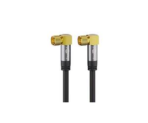 70573 câble satellite avec fiche f coudée à 90° pour récepteur dvb-s 75 ohms câble internet modem routeur noir