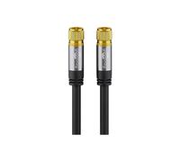 70666 câble satellite avec fiche f pour récepteur dvb-s 75 ohms câble internet modem, routeur noir 3 m