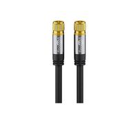70672 câble satellite avec fiche f pour récepteur dvb-s 75 ohms câble internet modem, routeur noir 5 m