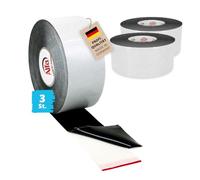 708 ALFA - Bande de protection lambourde, en caoutchouc cellulaire EPDM de 1 mm, autocollant une face, protège la construction de pluies battantes et bruit, 80 mm x 1 mm x 20 m, lot de 3 rouleaux
