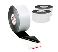 708 ALFA - Bande de protection lambourde, en caoutchouc cellulaire EPDM de 1 mm, autocollant une face, protège la construction de pluies battantes et bruit, 80 mm x 1 mm x 20 m, lot de 3 rouleaux