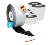 708 ALFA - Bande de protection lambourde, en caoutchouc cellulaire EPDM de 1 mm, autocollant une face, protège la construction de pluies battantes et bruit, 80 mm x 1 mm x 20 m, lot de 6 rouleaux