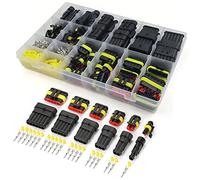 708 Pièces Imperméable à l'eau Connecteurs, Connecteurs étanches pour Voiture 1, 2, 3, 4, 5, 6 Broches pour Moto Scooter Voiture Camion Caravan, Mâle Femelle Avec Fusible à Lame Automobile
