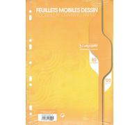 [7099C-2] Calligraphe Lot de 2 Feuillets mobiles dessin 21x29,7cm 80p uni 120g