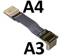 70cm A3-A4 Câble d'extension HDMI Standard type A V2.0 intégré, prend en charge le câble plat 2K / 144hz 4K/60Hz, câble d'extension de fil d'ordinateur Nipseyteko
