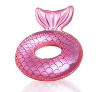 70cm Bouée de Natation Sirène Rose,Bouée Piscine Gonflable Enfant,Anneau de Natation Gonflable Sirène Queue Poisson,PVC Bouée Sirène Piscine pour Fille Enfant Les Fêtes D'été sur La Plage Piscine
