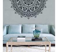 70cm Huge Giant Mandala Indian Arabic Ethnic Round Pochoir Pochoirs Pour Murs Grande Peinture Grand Modèle Décor Réutilisable Mandala Revêtement De Sol Décoration Cadres Meubles Les Graines