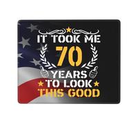 70E Anniversaire : Il M’A Fallu 70 Ans pour Être Aussi Beau/Belle Mouse Pad Portable Tapis Souris Douce Tapis De Souris pour Ordinateur Pc Études 25X30Cm