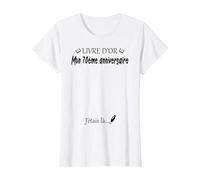 70ème Anniversaire Cadeau 70 Ans Fête Livre d'or Humour T-Shirt, Femme, Blanc, L