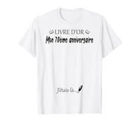 70ème Anniversaire Cadeau 70 Ans Fête Livre d'or Humour T-Shirt, Homme, Blanc, L
