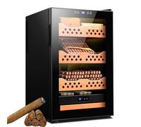 70L Cigar Humidor Cabinet, Electric Humidors With Removable Cedar Wood Shelf, 400 Cigars Moisturizing, Constant Temperature with Humidity Adjustment, Embedded(Black)