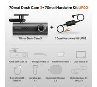 70mai-Caméra de tableau de bord intelligente M200,commande vocale en anglais,1080P HDR,vision nocturne,prise en charge du moniteur de stationnement 24h,WiFi - Type [M200 n HW Kit UP02]-32GB SD Card