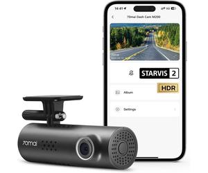 70mai DashCam M200, STARVIS 2 IMX662, 1080P avec imagerie HDR, Grande ouverture F1.8, Solution MaiColor Vivid+, Commande vocale, WiFi, Mode parking optionnel, Jusqu'à 128GB pris en charge