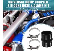 70Mm 2.75" Id Straight Hump Coupler Silicone Hose 102Mm Long Noir