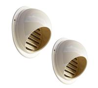 70mm-200mm Beige Grille De Sortie D'Aération Murale, 304 Capuchon D'aération en Acier Inoxydable, Ronde Murale Ventilation Hotte, Convient pour Tuyau/Tuyau(80mm)