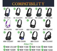 70mm Mousse Coussin Coussinets pour Sony WH-CH500/CH510/CH520,MDR-ZX100/ZX110/ZX110NC/ZX110AP/ZX220/XB200/ZX300/ZX330BT,MDR-V100/V150/V200/V250/V300/V400,DR-BT101/ZX102DPV