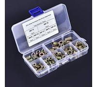 70pcs M4/M5/M6 Insert Fileté Alliage de Zinc Meubles Hex Tête d'Entraînement Insert Nuts Set Écrou en Bois Insert Noix Assortiment