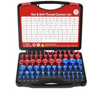 70Pcs Thread Checkers Nut and Bolt Thread Checkers Set with 37 Inch and 33 Metric Thread Gauge SAE and Metric Sizes