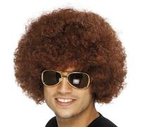 70s 1970s 80s 1980s Hommes Femmes Funky Afro Perruque Déguisement Brun Neuf Par