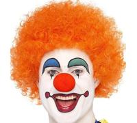Perruque Crazy Clown Fou Orange - Orange or G