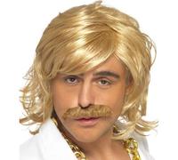 70s 80s Gameshow Présentateur Perruque Déguisement Fraise Blond Citron Neuf Par