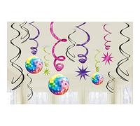 70s Disco Fever Swirls Decorations (12 pk)