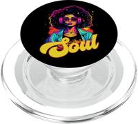 70's Funk Soul Afro Retro Vintage Design PopSockets PopGrip pour MagSafe