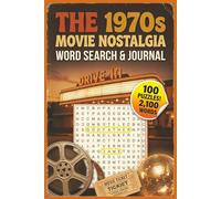 70s Movie Nostalgia Journal & Puzzle Book: 100 Retro Word Search Puzzles & Cinematic Memory Pages for Classic Cinema Fans